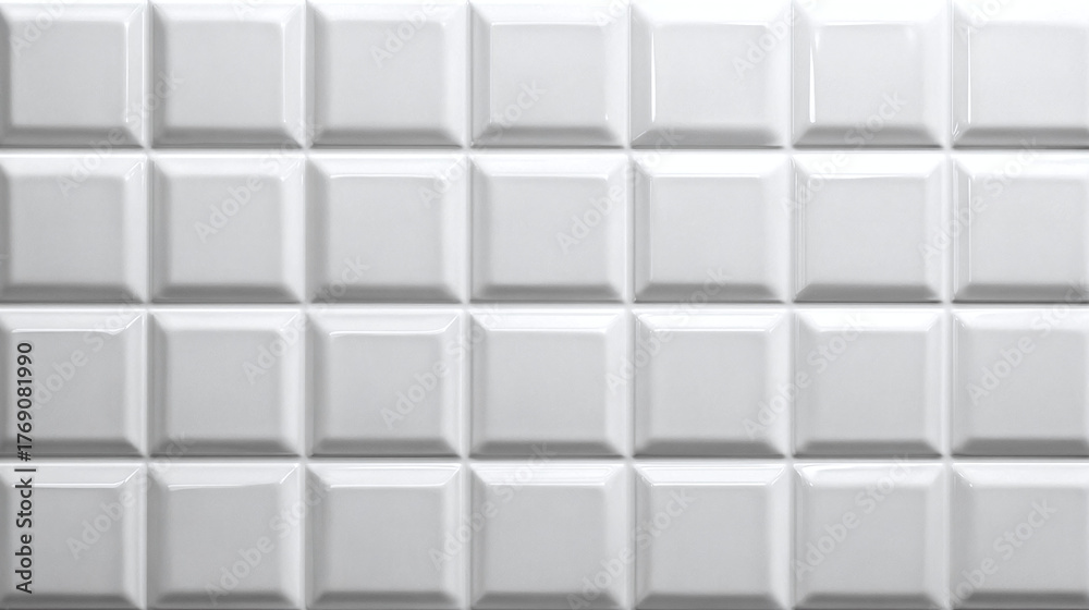 Fototapeta premium A close-up shot of a textured, square-patterned tile wall 