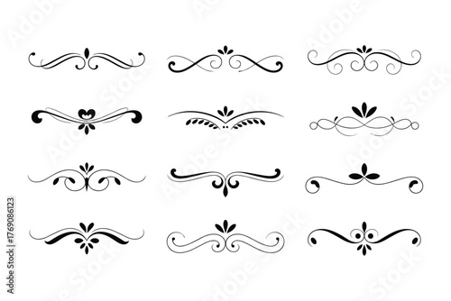 Collection of elegant ornamental dividers