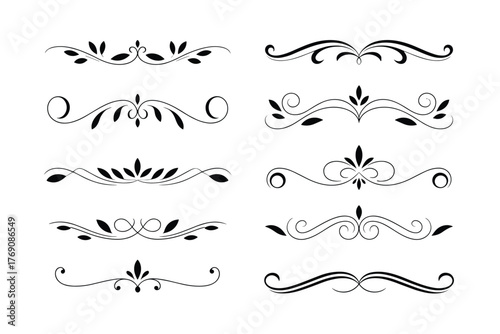 Collection of decorative ornamental dividers