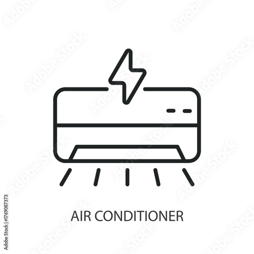 Air conditioner thin line icons. Original vector illustration.