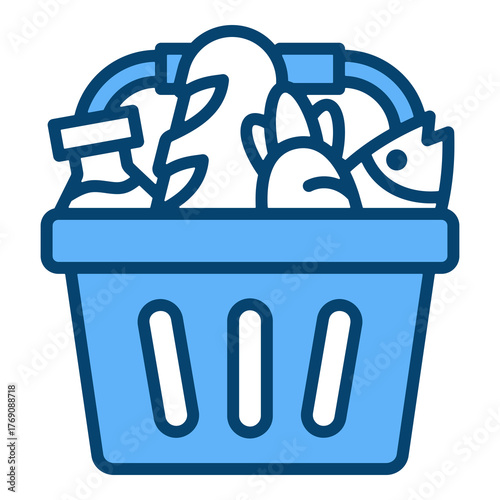 Basket Single Icon Vector Collection 