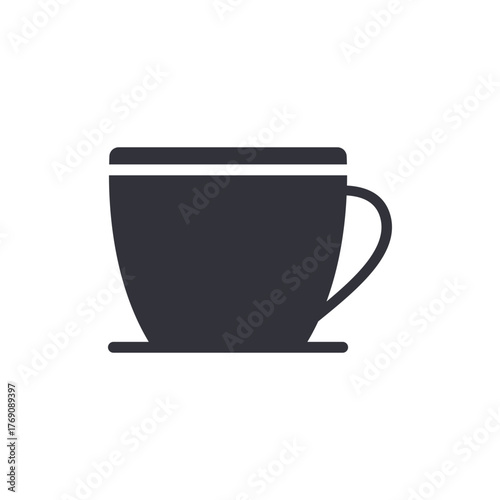 Simple Coffee Cup Symbol Icon Design For Beverage Time