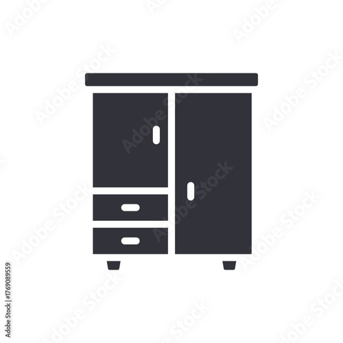 Modern Closet Icon Minimalist Style Furniture Wardrobe