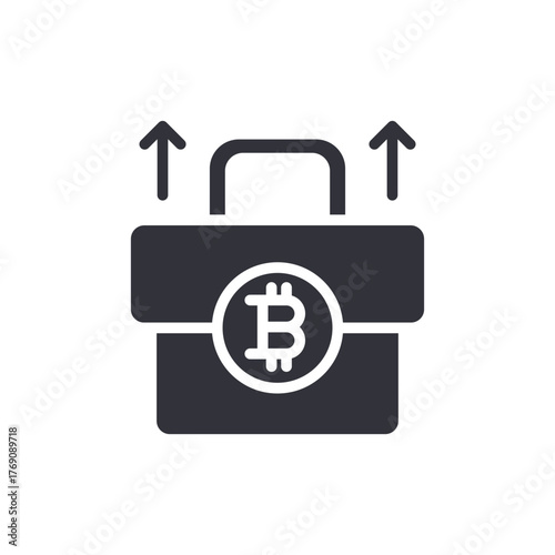 Rising Bitcoin Value Investment Growth Concept