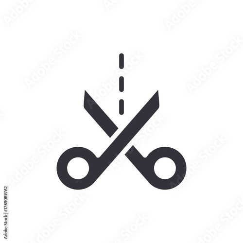 Scissors Simple Symbol Tool Cut Equipment Sign Icon Flat