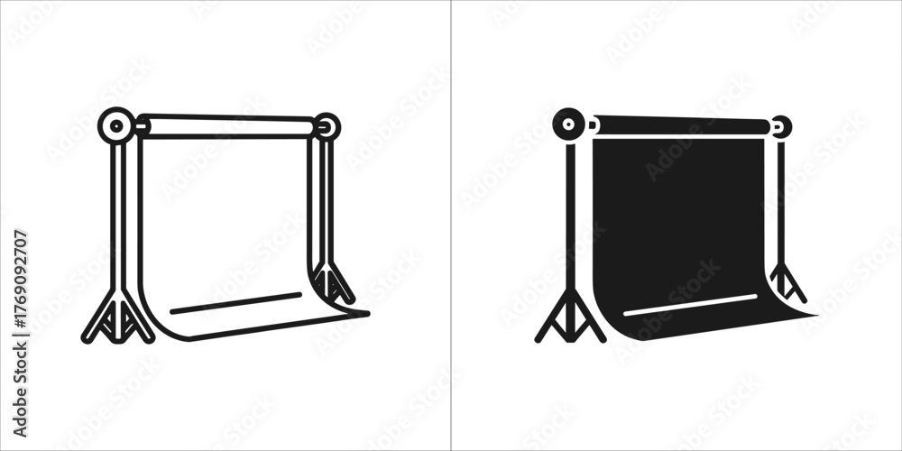 Fototapeta premium Photography studio backdrop stand with paper roll