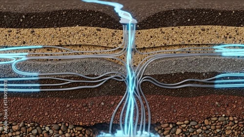 Groundwater Movement Through Soil Layers An Illustrative Diagram