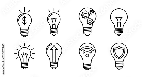 Creative idea icon symbol of innovation, solution, inspiration, and business strategy for success
