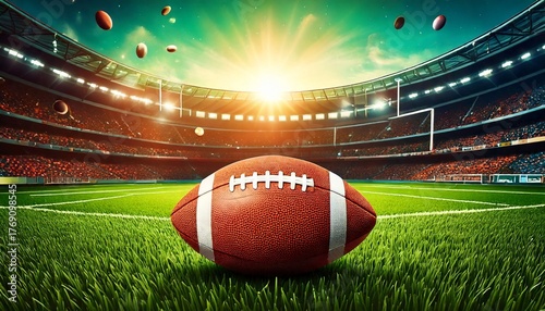 Game Day. American football playoff. Super Party in United States. Final game of regular sea