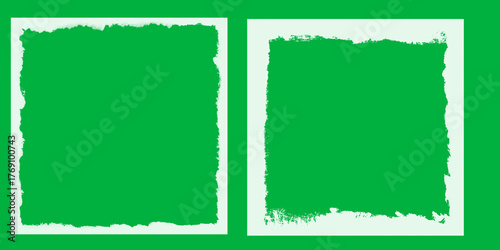 Two verdant canvases framed with artistic white borders evoking feelings of growth opportunity and limitless potential