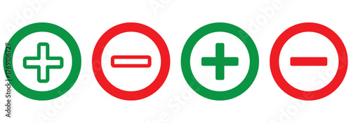 Plus & Minus signs. Plus minus symbol vector design. Add and subtract icon.