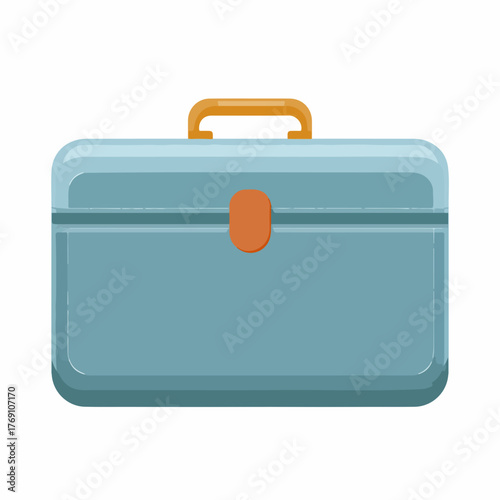 Minimalist Suitcase Flat Vector Icon Design
