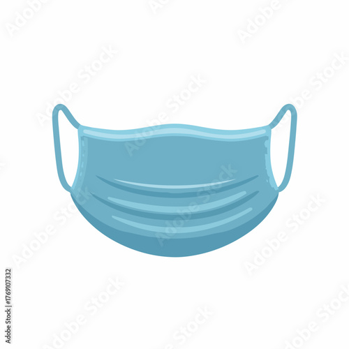 Medical Face Mask Flat Vector Icon