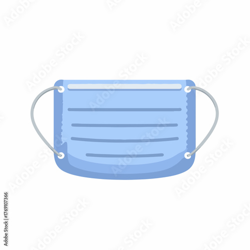 Medical Surgical Mask Flat Icon Design