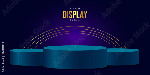 Soft pastel 3D cylinder podium with minimal wall background and geometric rendering, perfect for product display, stage showcase, and elegant branding presentations