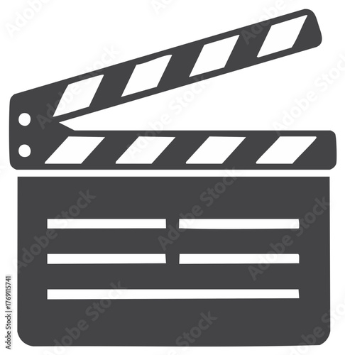 Film Clapper Board Icon for Movie Production and Cinema Industry