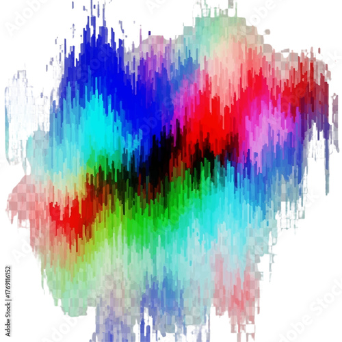 Vibrant Rainbow Paint Drips Melting Down on White Background, Abstract Colorful Fluid Art, Modern Digital Design Element