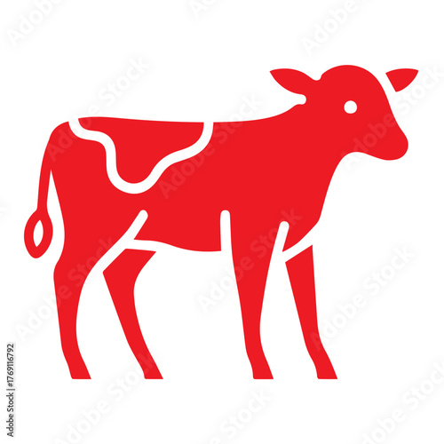 calf icon or logo symbol solid vector illustration 