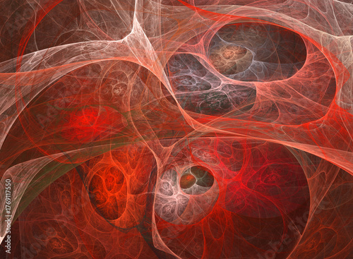 Fractal colored abstract on black background