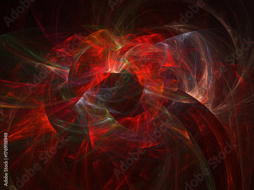 Fractal colored abstract on black background