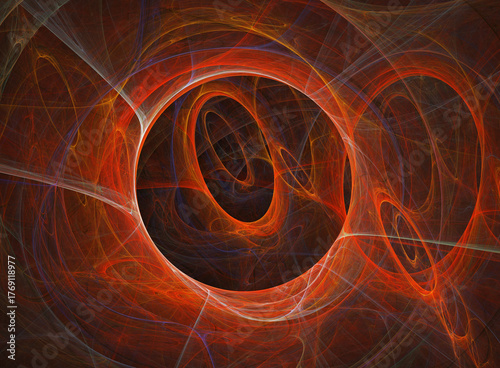 Fractal colored abstract on black background