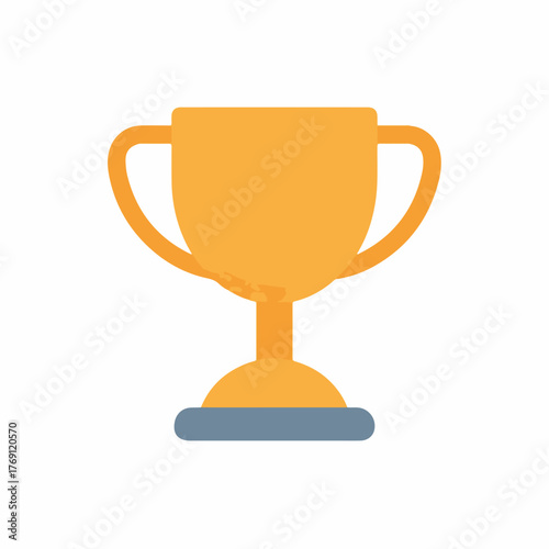 Elegant Trophy Icon in Flat Design