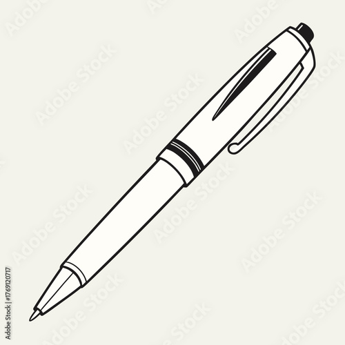 Detailed illustration of a sleek pen