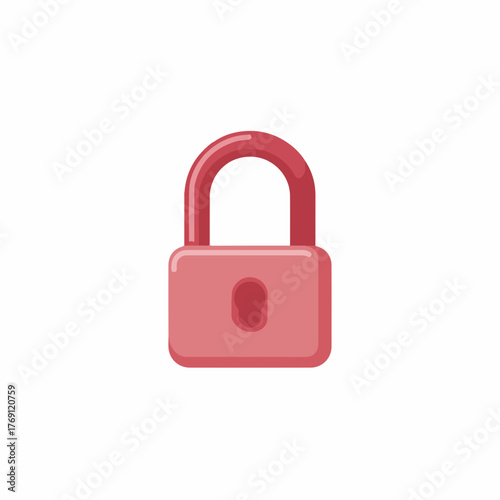 Simple Unlock Icon in Flat Style