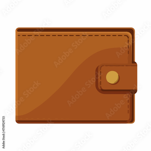 Simple Wallet Icon in Flat Style