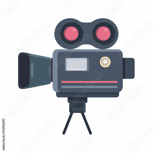 Classic Video Camera Flat Vector Icon