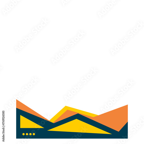 Modern Geometric Footer