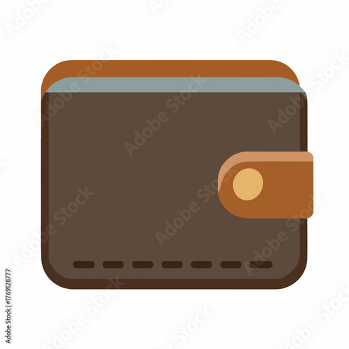 Sleek Wallet Icon in Flat Vector Style