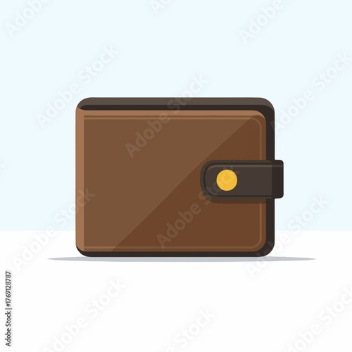 Wallet flat vector design with no gradients