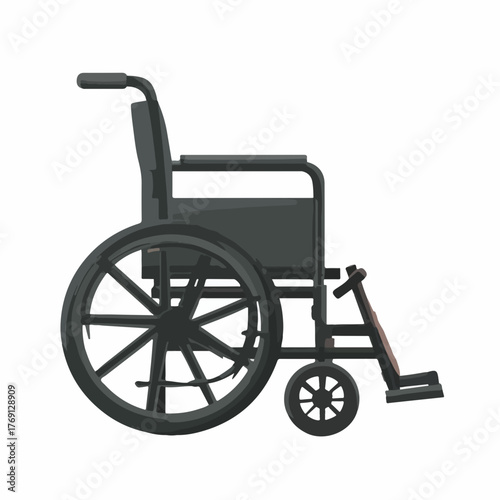 Wheelchair Flat Vector Icon Simple Style