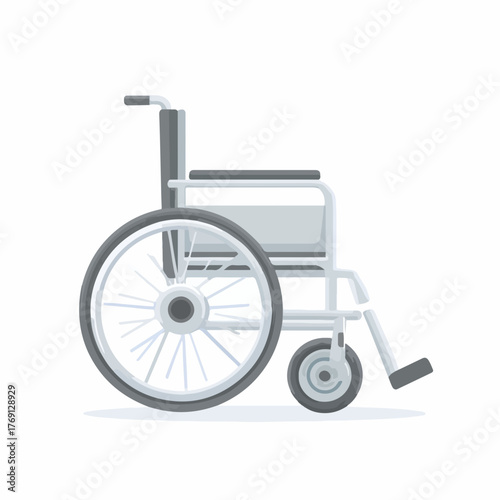 Modern wheelchair flat vector design element
