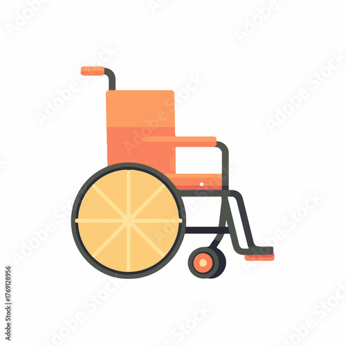 Accessible Wheelchair Flat Vector Icon Design