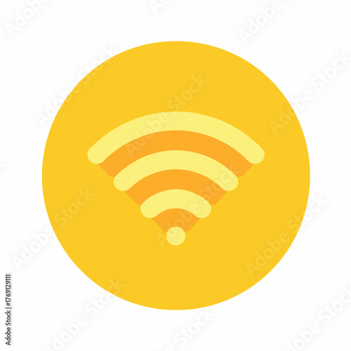 Minimalistic WiFi Signal Icon in Flat Style