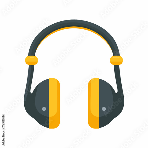 Sleek Headphones Vector Icon Design