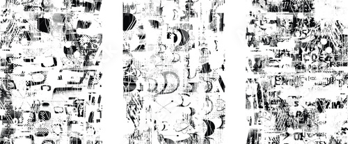 Glitch distorted geometric shape . Noise destroyed logo . Trendy cyber punk poster . Glitched frame .Grunge textured . Distressed effect .Vector shapes with a halftone dots screen print texture.