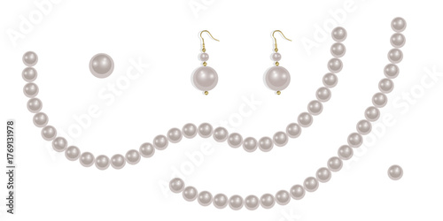 Elegant Pearl Jewelry Collection with Necklaces and Earrings