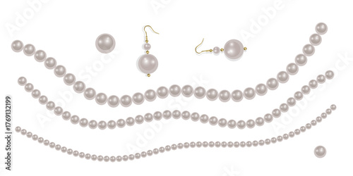 Elegant Pearl Jewelry Collection with Necklaces and Earrings