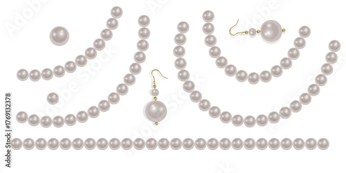 Elegant Pearl Jewelry Collection with Necklaces and Earrings