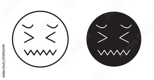 Scared face icon