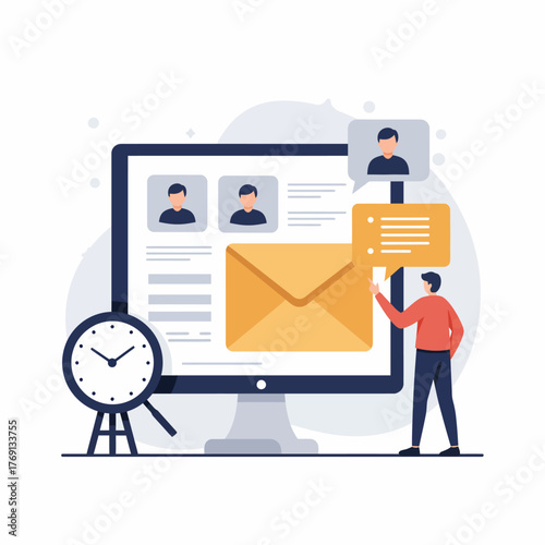 Job application process displayed on screen
