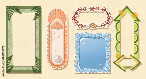 Themed Decorative Frames and Borders Sticker Collection