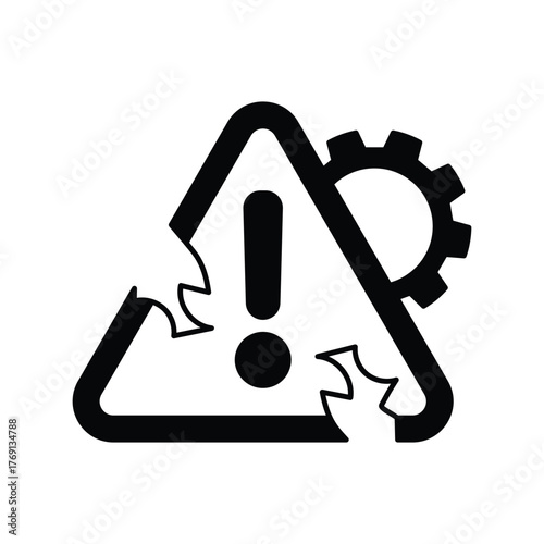 Incident icon with white background vector stock illustration