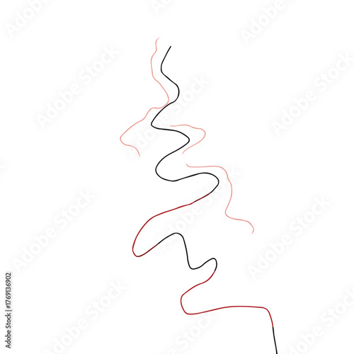 Abstract Zigzag Flow Minimalist Continuous Line