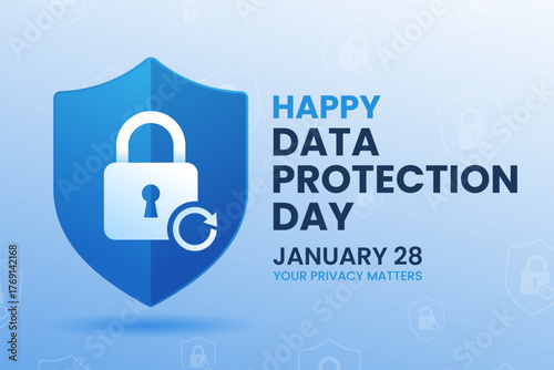 Data Protection Day Banner – Cyber Security Privacy Awareness January 28