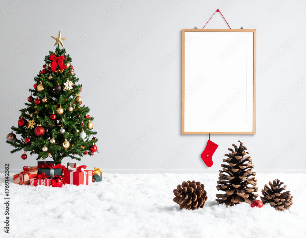 Fototapeta premium Christmas,Xmas,クリスマス mock up