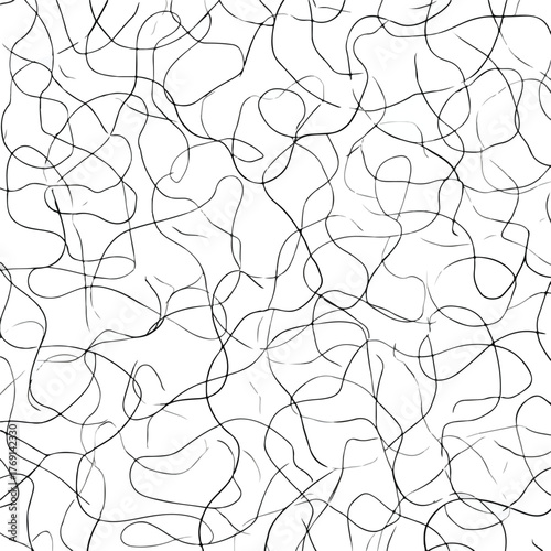 Intricate Chaotic Scribble Line Pattern Art